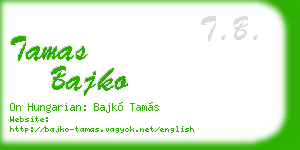 tamas bajko business card